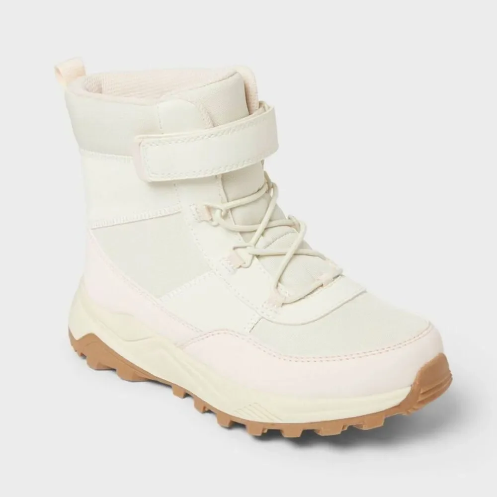 Kids' Noah Hiker Winter Boots - Cat & Jack Cream 3